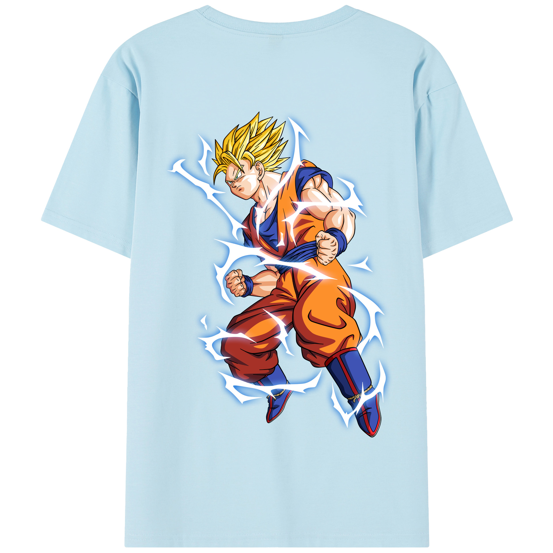 （画像用） ドラゴンボール 孫悟空（そん ごくう）Son Goku カカロット DRAGON BALL Kakarotto 綿100％半袖Tシャツ（背面プリント）